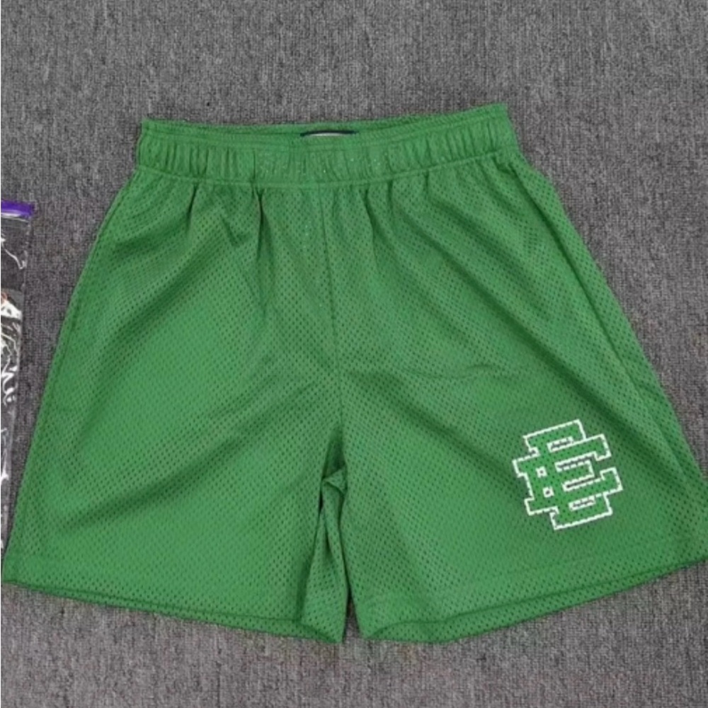 Eric Emanuel Green Mesh Athletic Shorts